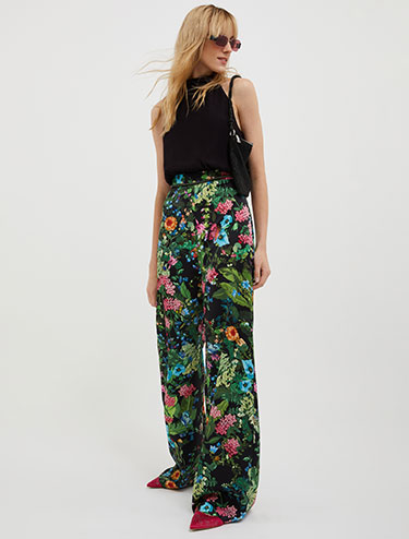 Combinaison en georgette et envers satin  - fantaisie noir - MAX&Co.