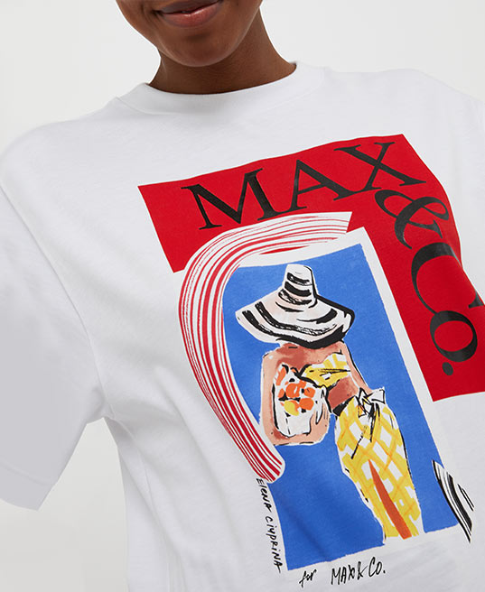 Logo T-shirt Let’s Draw! - fantaisie violet - MAX&Co.