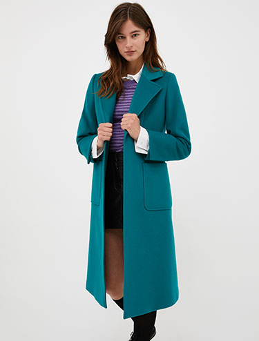 Manteau Runaway en drap de laine - émeraude - MAX&Co.