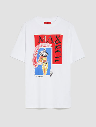Logo T-shirt Let’s Draw! - fantaisie violet - MAX&Co.
